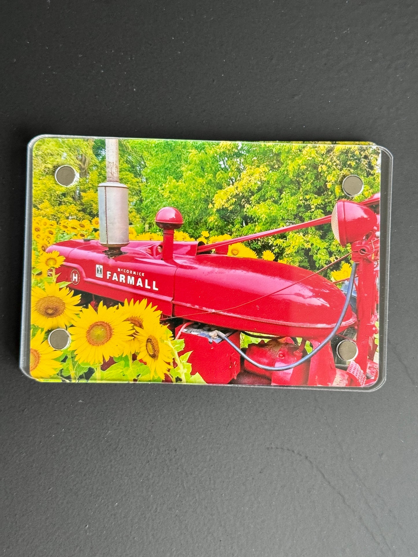 Sunflowers & Farmall - Magnet