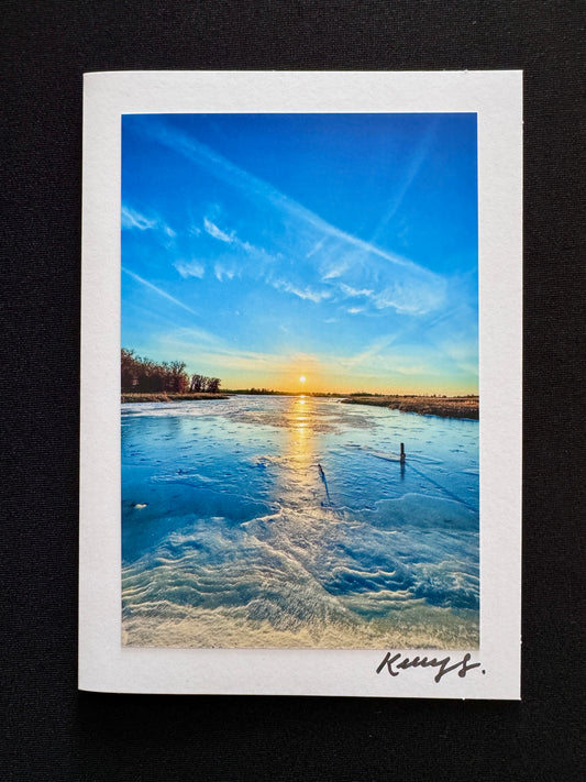 Winter's Quiet Flame - Greeting Card