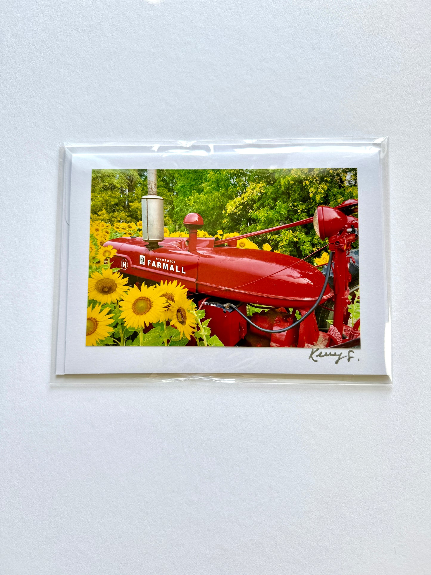 Sunflowers & Farmall - Greeting Card