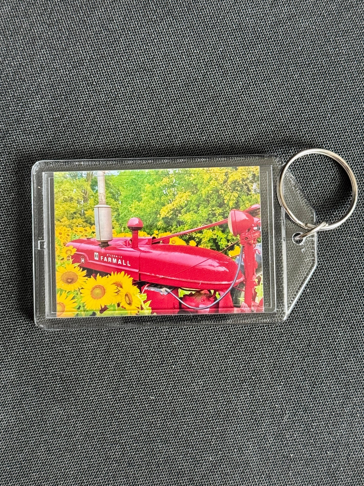 Sunflowers & Farmall - Photo Keychain